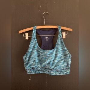 Everlast Teal & Navy Space-Dye Racerback Sports Bra